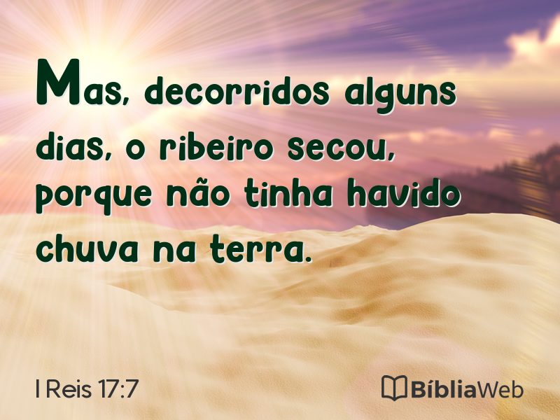 I Reis 17:7 em imagem para compartilhar