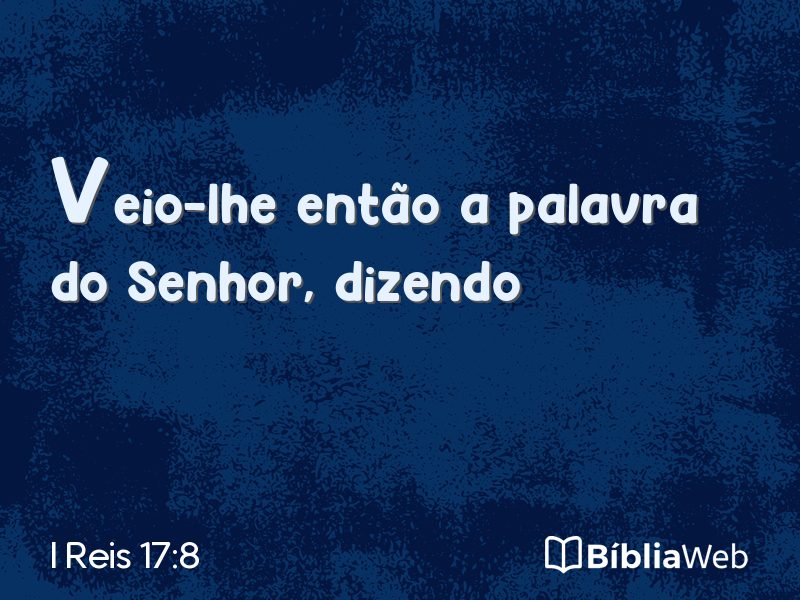 I Reis 17:8 em imagem para compartilhar