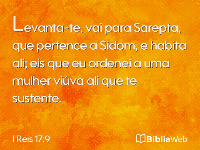 I Reis 17:9 em imagem para compartilhar