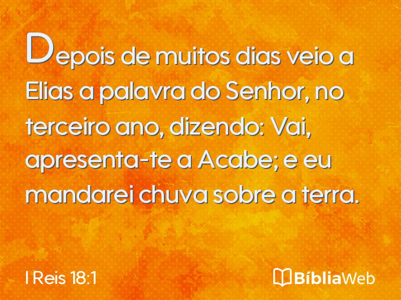 I Reis 18:1 em imagem para compartilhar