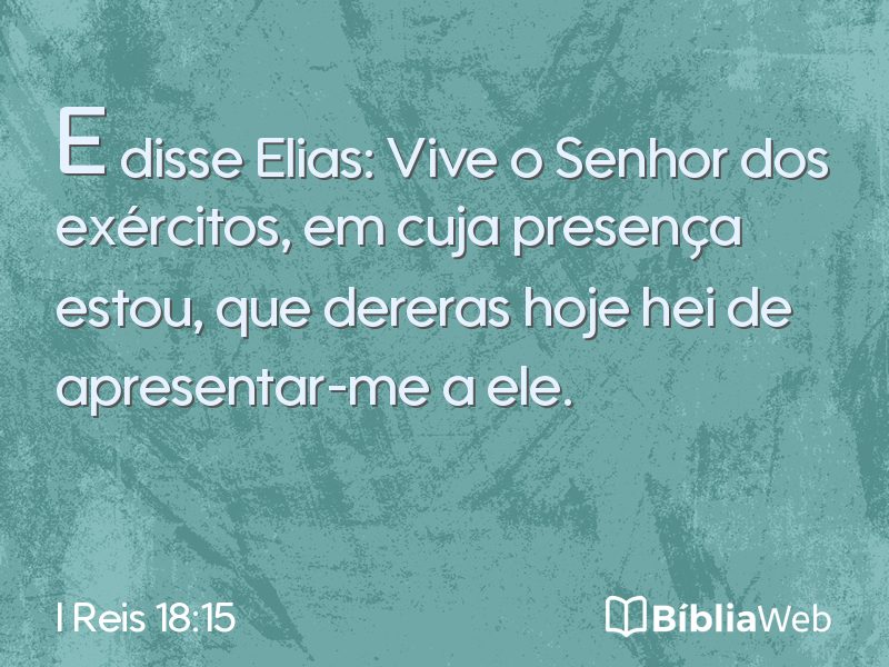 I Reis 18:15 em imagem para compartilhar