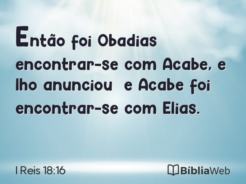 I Reis 18:16 em imagem para compartilhar