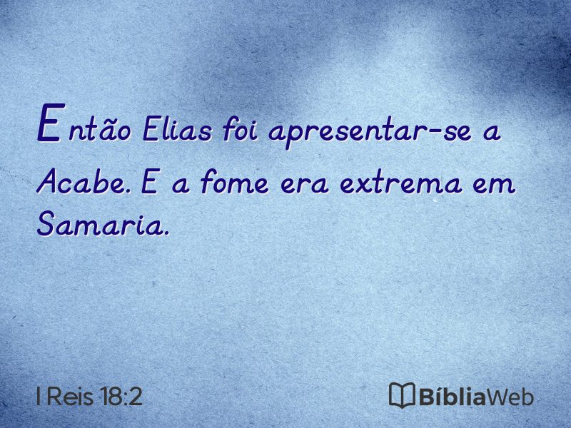 I Reis 18:2 em imagem para compartilhar