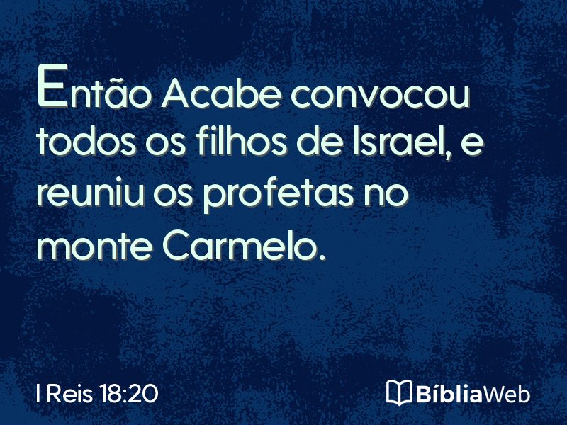 I Reis 18:20 em imagem para compartilhar