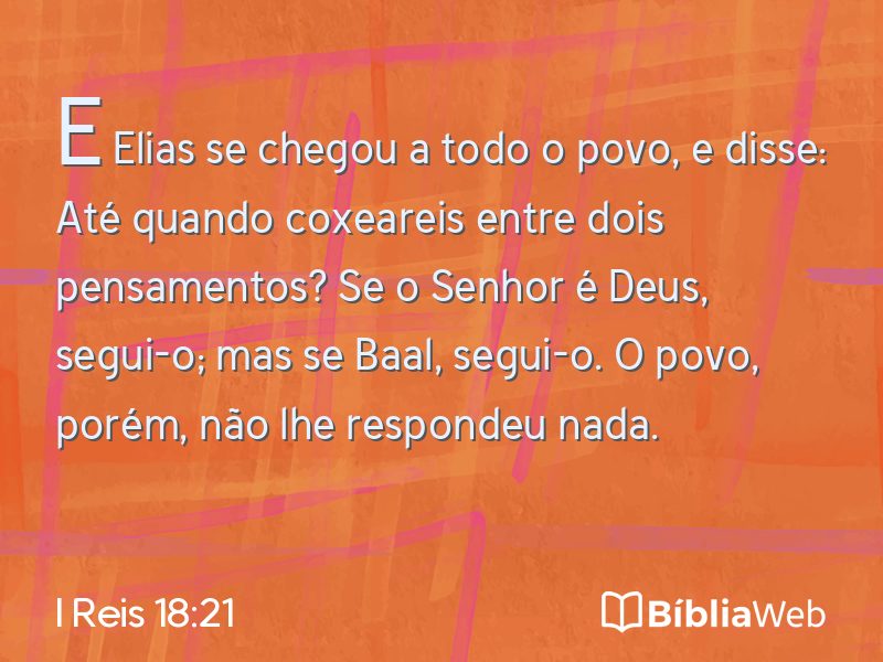 I Reis 18:21 em imagem para compartilhar