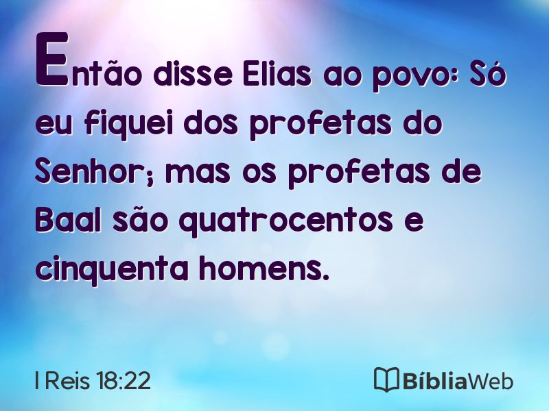 I Reis 18:22 em imagem para compartilhar