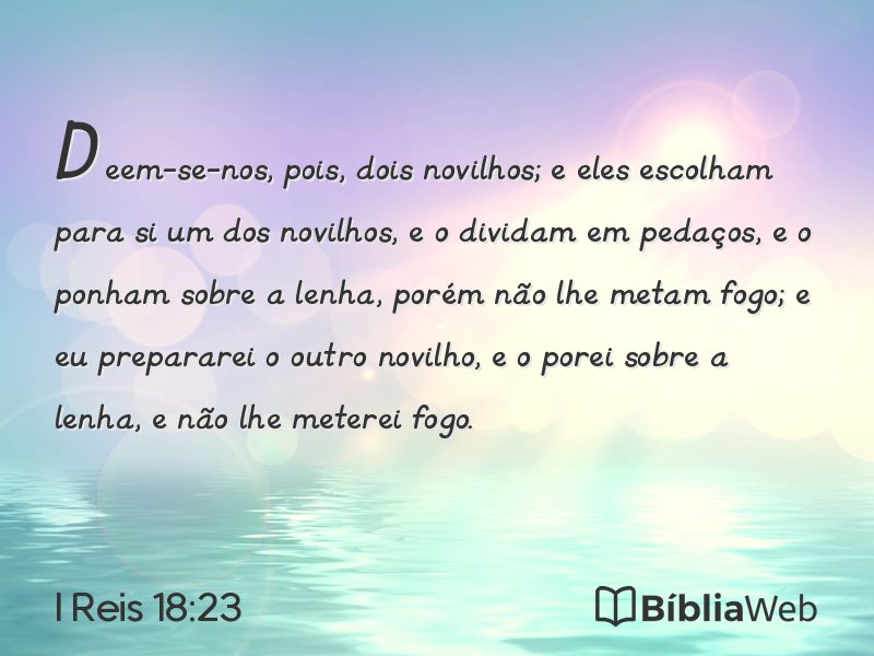 I Reis 18:23 em imagem para compartilhar