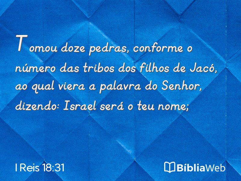 I Reis 18:31 em imagem para compartilhar