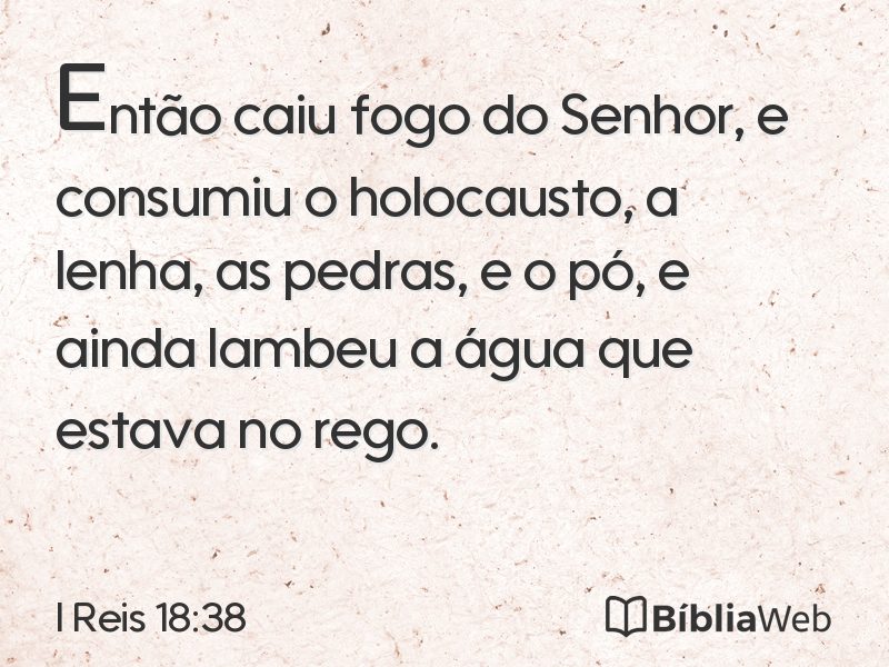 I Reis 18:38 em imagem para compartilhar