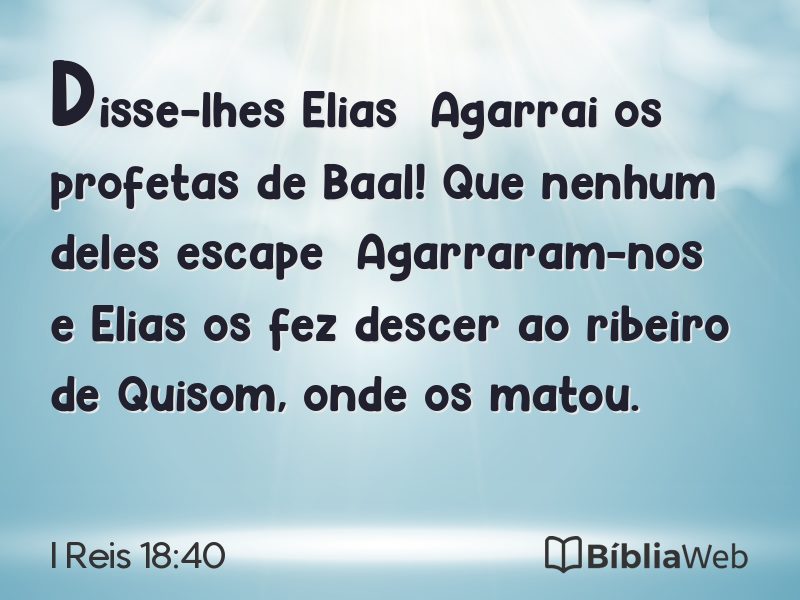 I Reis 18:40 em imagem para compartilhar