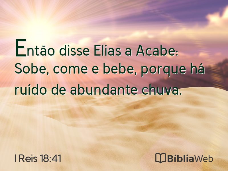 I Reis 18:41 em imagem para compartilhar