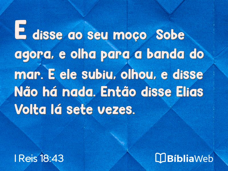 I Reis 18:43 em imagem para compartilhar