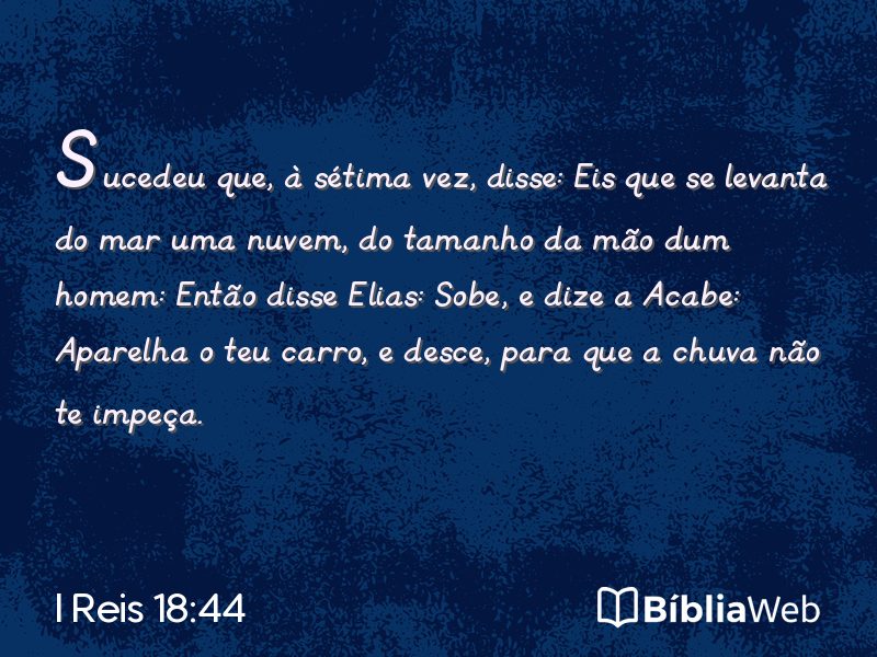 I Reis 18:44 em imagem para compartilhar