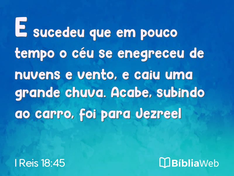 I Reis 18:45 em imagem para compartilhar