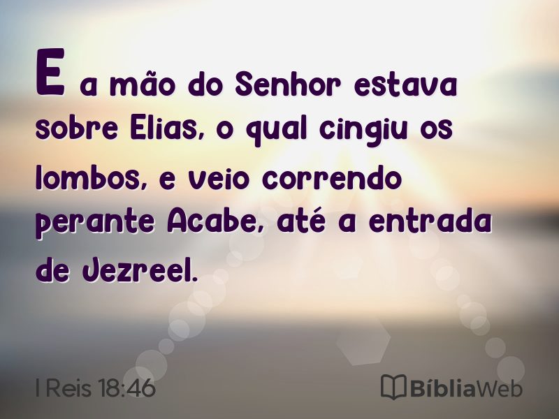 I Reis 18:46 em imagem para compartilhar