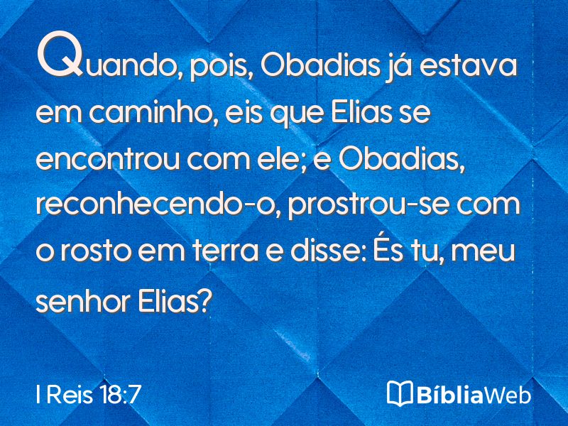 I Reis 18:7 em imagem para compartilhar