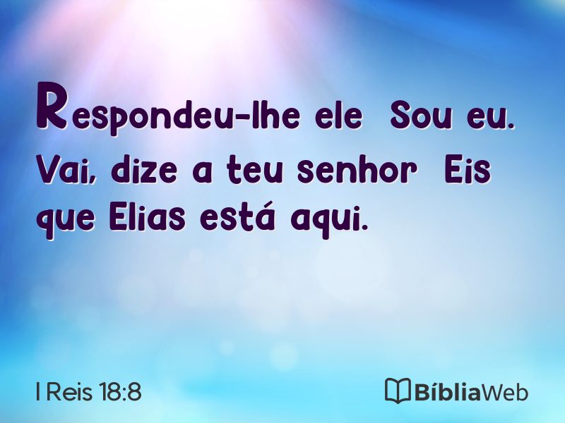 I Reis 18:8 em imagem para compartilhar