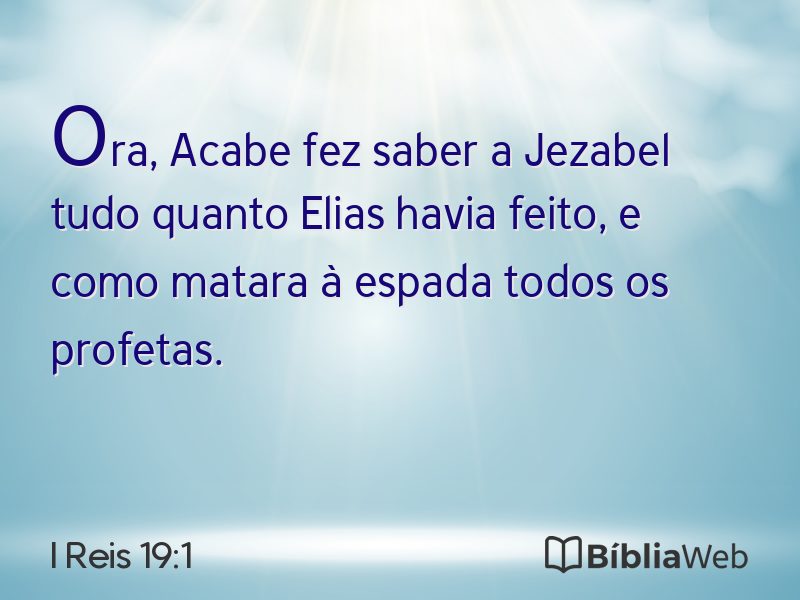 I Reis 19:1 em imagem para compartilhar