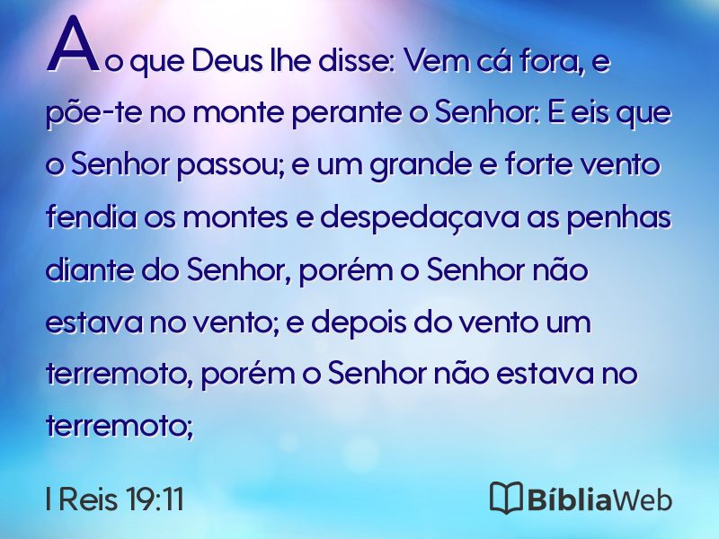 I Reis 19:11 em imagem para compartilhar
