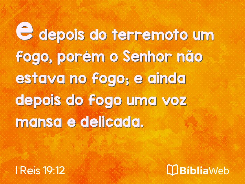 I Reis 19:12 em imagem para compartilhar