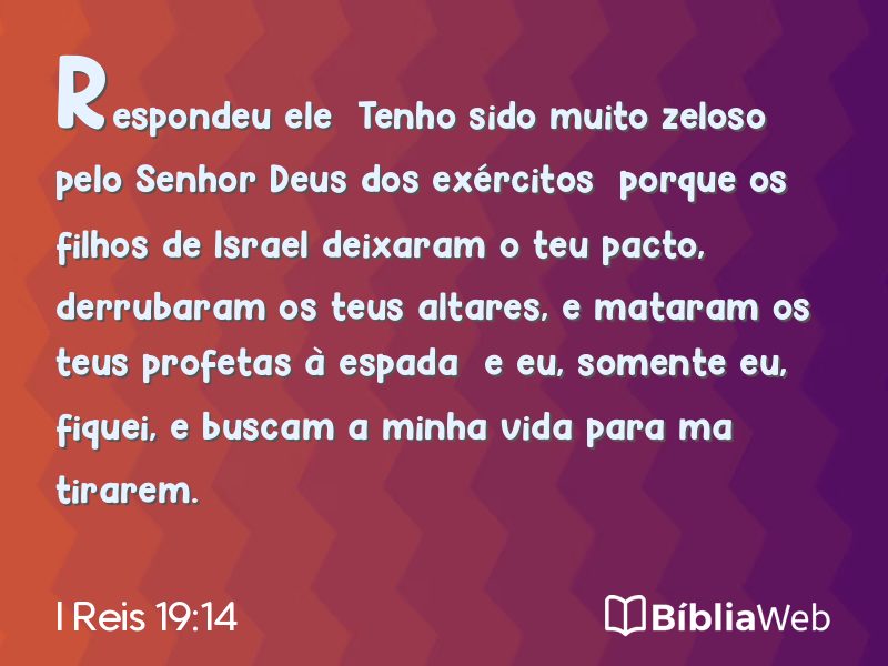 I Reis 19:14 em imagem para compartilhar