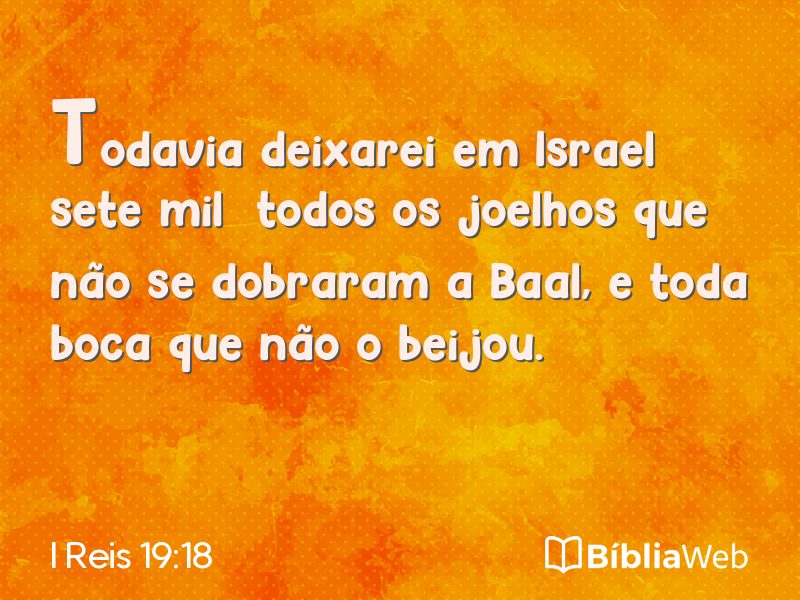I Reis 19:18 em imagem para compartilhar