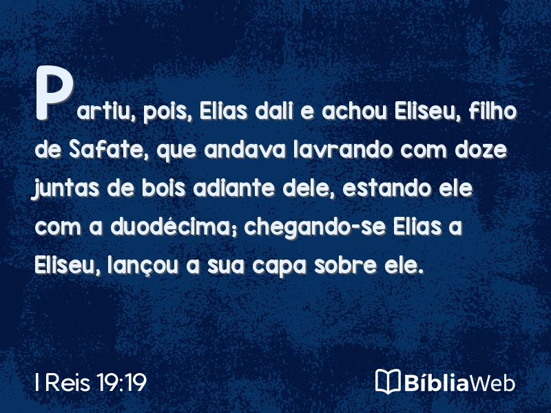 I Reis 19:19 em imagem para compartilhar