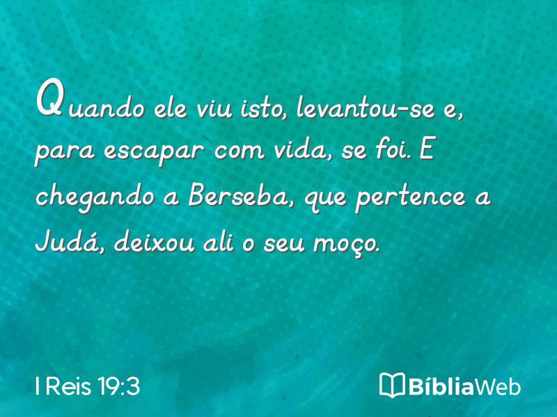 I Reis 19:3 em imagem para compartilhar