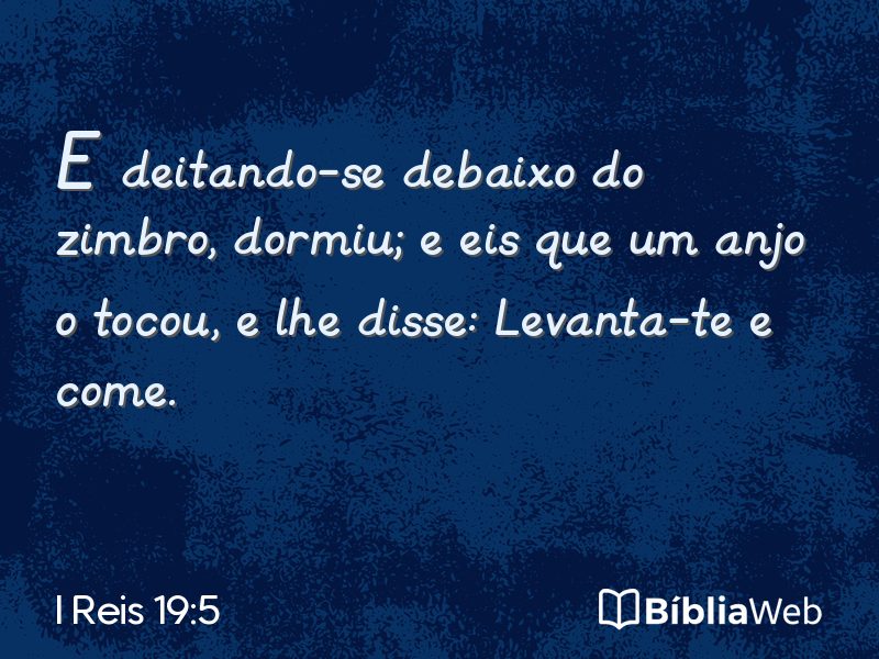 I Reis 19:5 em imagem para compartilhar