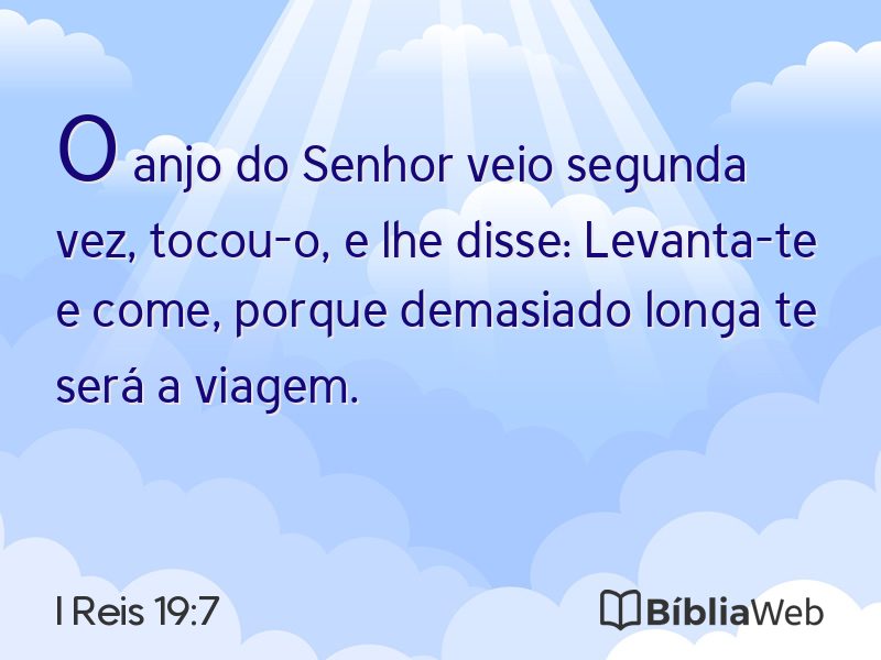 I Reis 19:7 em imagem para compartilhar