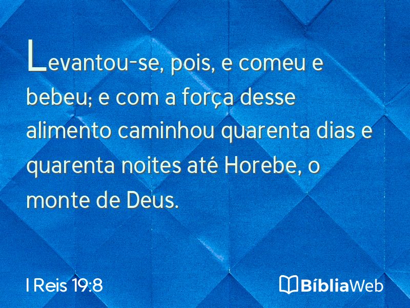 I Reis 19:8 em imagem para compartilhar