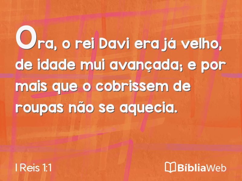 I Reis 1:1 em imagem para compartilhar