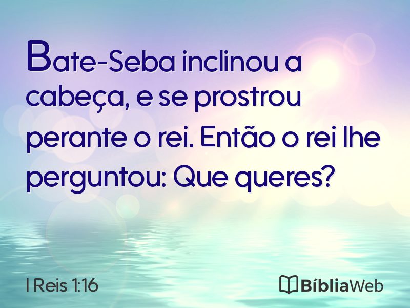I Reis 1:16 em imagem para compartilhar