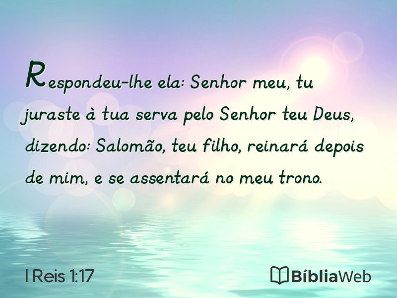 I Reis 1:17 em imagem para compartilhar