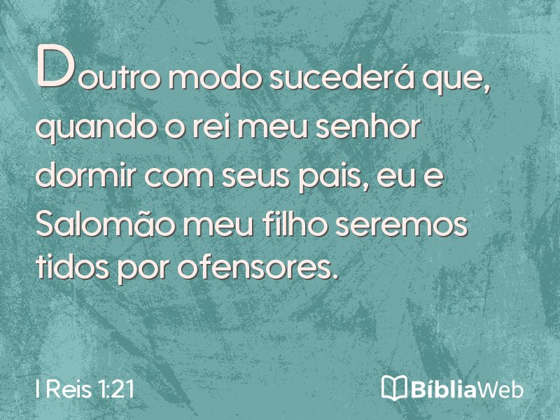 I Reis 1:21 em imagem para compartilhar