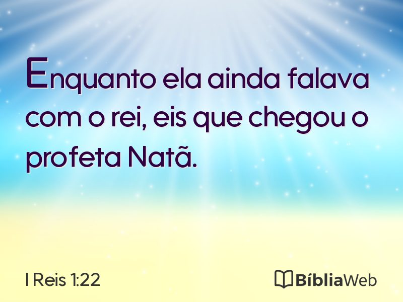 I Reis 1:22 em imagem para compartilhar