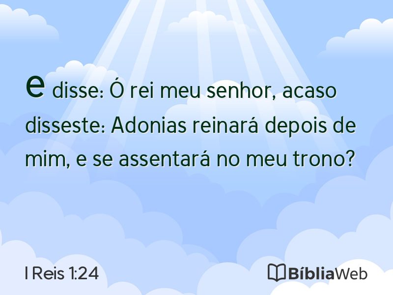 I Reis 1:24 em imagem para compartilhar