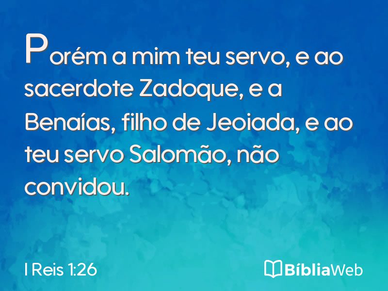 I Reis 1:26 em imagem para compartilhar