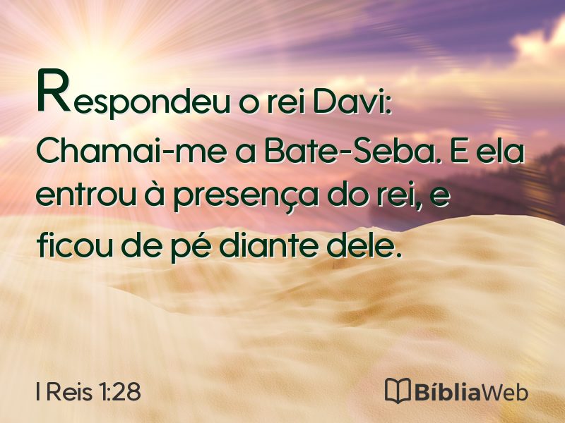 I Reis 1:28 em imagem para compartilhar