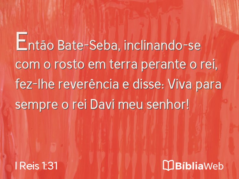 I Reis 1:31 em imagem para compartilhar
