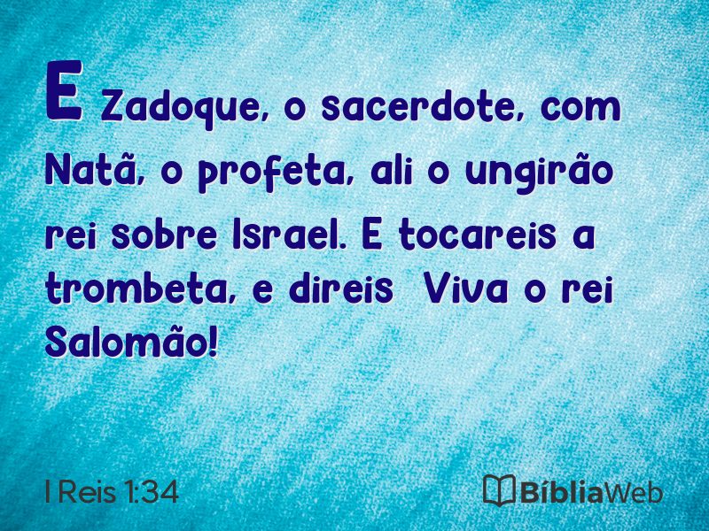 I Reis 1:34 em imagem para compartilhar