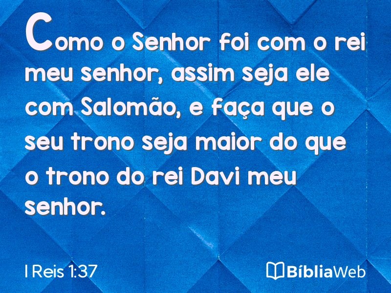 I Reis 1:37 em imagem para compartilhar