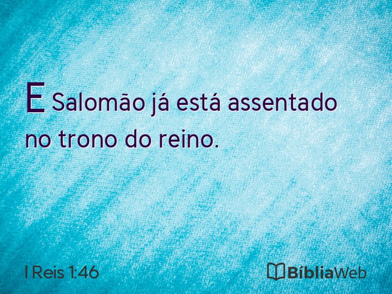 I Reis 1:46 em imagem para compartilhar