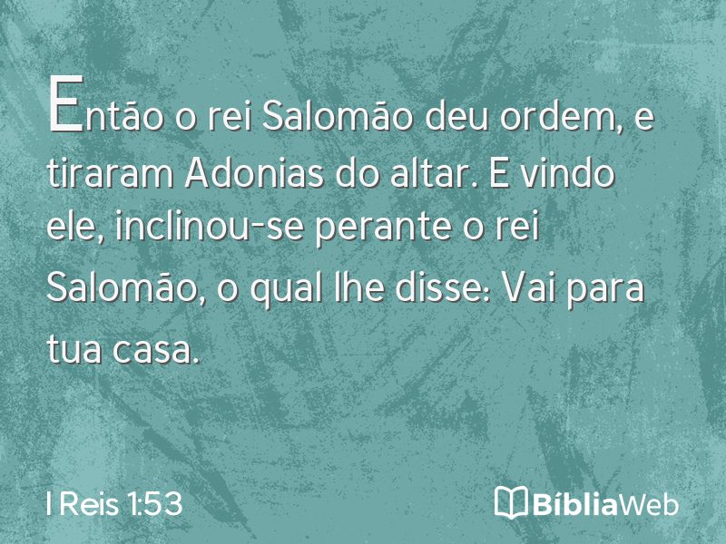 I Reis 1:53 em imagem para compartilhar