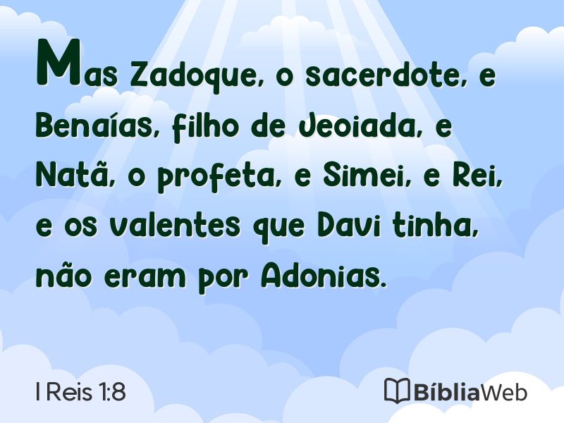 I Reis 1:8 em imagem para compartilhar