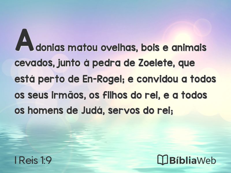 I Reis 1:9 em imagem para compartilhar