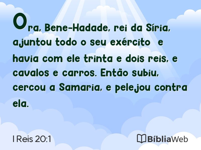 I Reis 20:1 em imagem para compartilhar