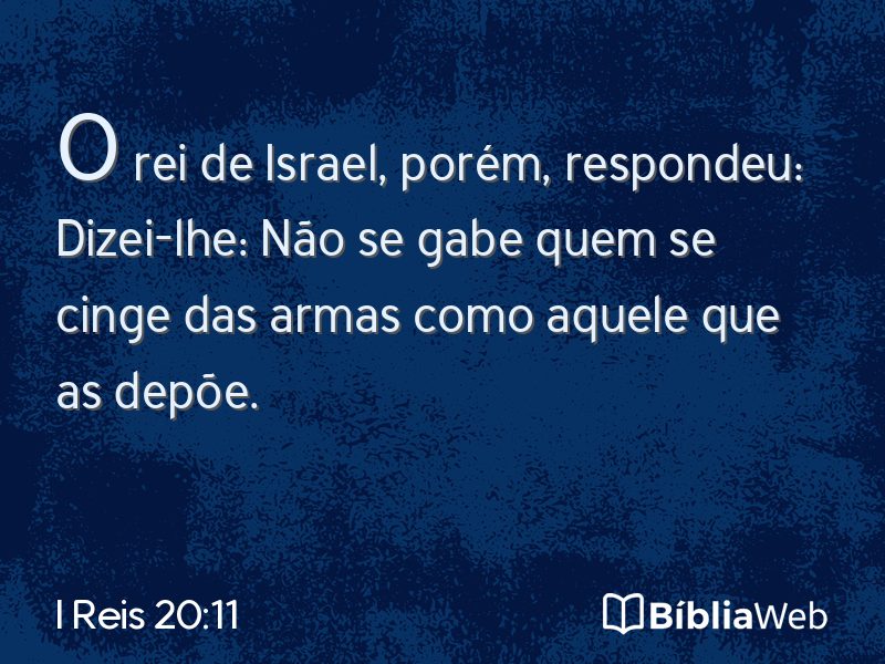 I Reis 20:11 em imagem para compartilhar