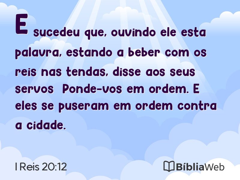 I Reis 20:12 em imagem para compartilhar