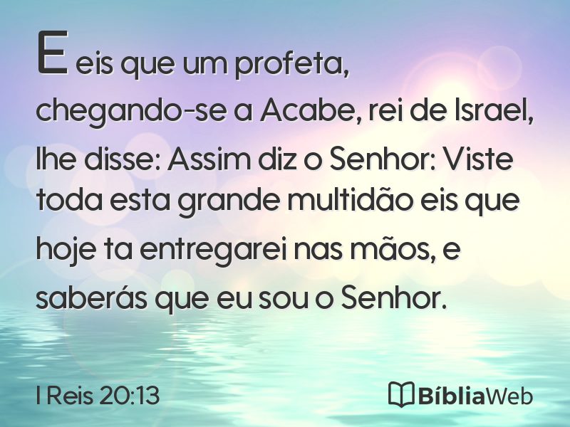 I Reis 20:13 em imagem para compartilhar